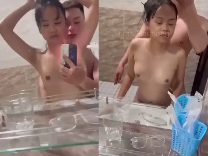 Nhỏ nhắn em cùng any trả bài trước gương quay kỉ niệm
